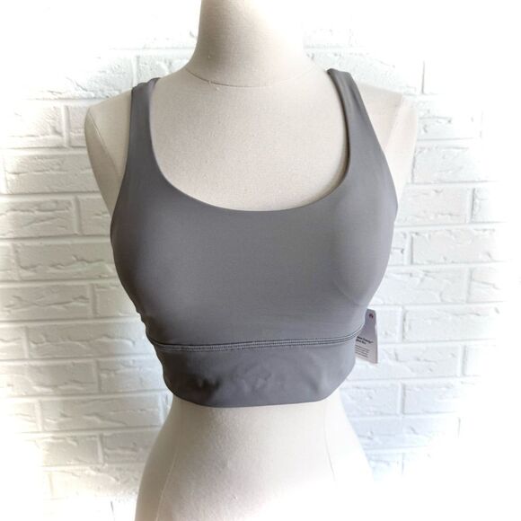 NWT Lululemon Energy Longline Bra Raceway Grey Size 6 - Picture 1 of 3